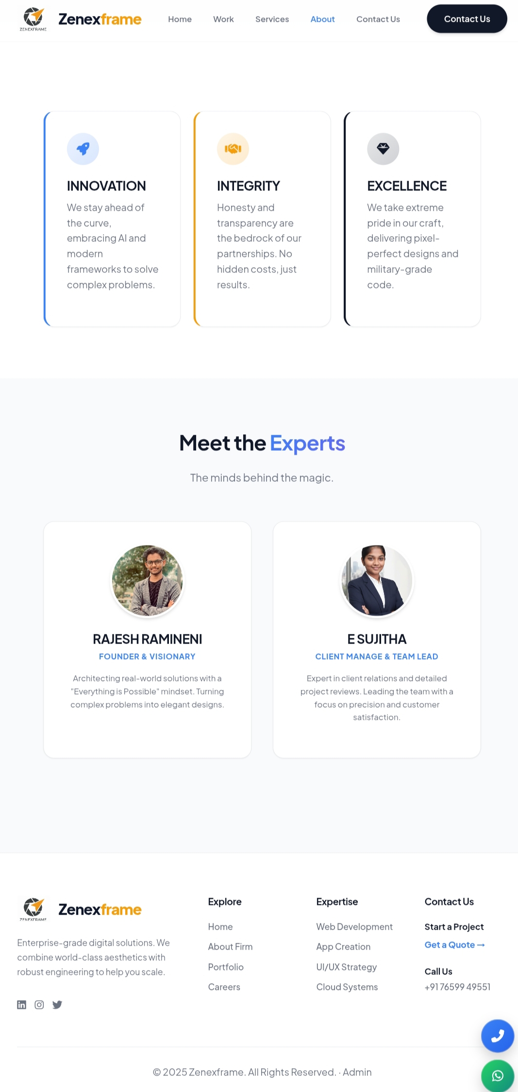 Zenexframe – Professional Digital Solutions Websit