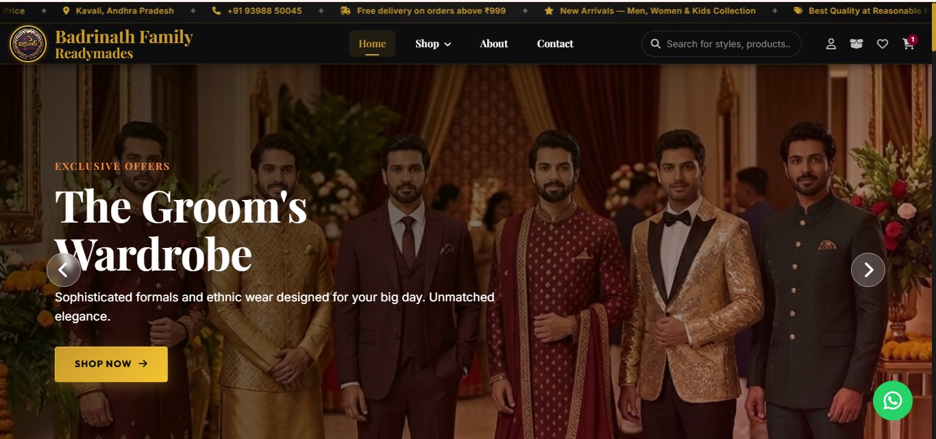 E-Commerce Cloth Store Management Platform